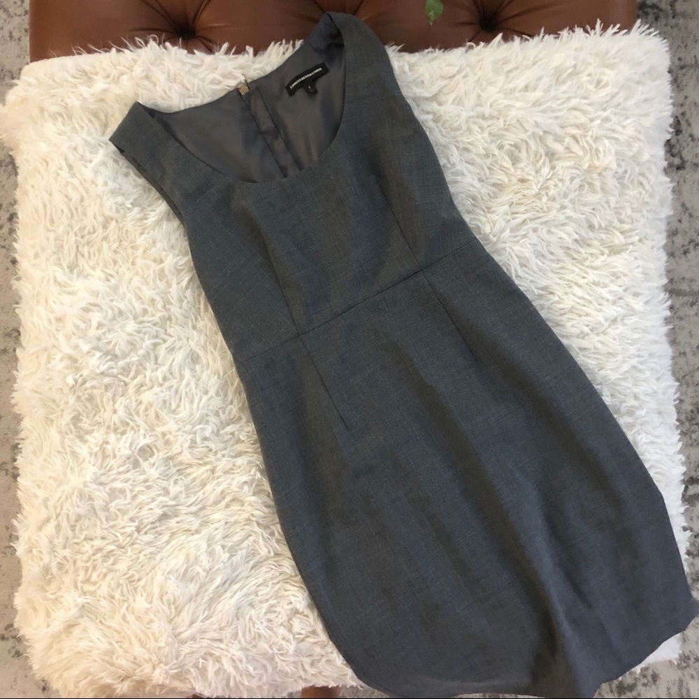 Express gray professional sheath dress